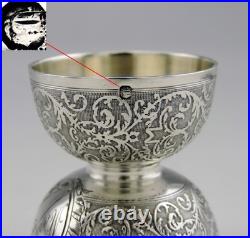 Joli COQUETIER DIABOLO En Argent Massif et vermeil poinçon Minerve 1er titre