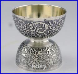 Joli COQUETIER DIABOLO En Argent Massif et vermeil poinçon Minerve 1er titre