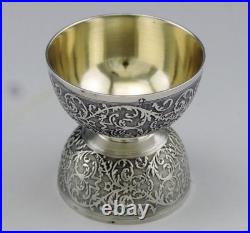 Joli COQUETIER DIABOLO En Argent Massif et vermeil poinçon Minerve 1er titre