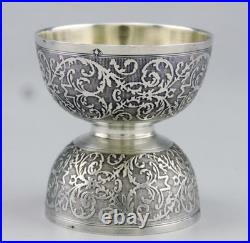 Joli COQUETIER DIABOLO En Argent Massif et vermeil poinçon Minerve 1er titre