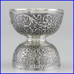 Joli COQUETIER DIABOLO En Argent Massif et vermeil poinçon Minerve 1er titre