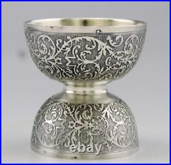 Joli COQUETIER DIABOLO En Argent Massif et vermeil poinçon Minerve 1er titre