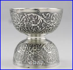 Joli COQUETIER DIABOLO En Argent Massif et vermeil poinçon Minerve 1er titre