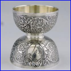 Joli COQUETIER DIABOLO En Argent Massif et vermeil poinçon Minerve 1er titre