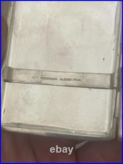 Joli Etui boite Argent massif Vietnam Vietnamien Poinçon 900 Paysage 73 Gr