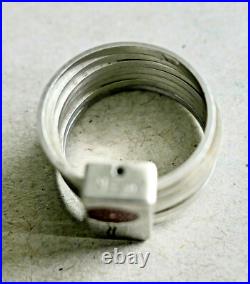 Kenzo Flower Bague Semainier En Argent Massif Poinçon 925 Bijou