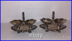 LOT 2 SALIERES ARGENT MASSIF STYLE LOUIS XV POINCON MINERVE 1er TITRE, VEYRAT