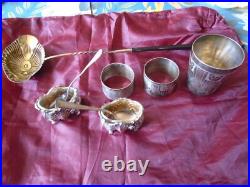 LOT EN ARGENT. 340grs. EN VERMEIL. LOUCHE A CERISES. POINCON CERES. 1819.1839