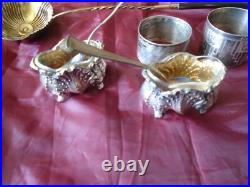 LOT EN ARGENT. 340grs. EN VERMEIL. LOUCHE A CERISES. POINCON CERES. 1819.1839