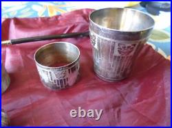 LOT EN ARGENT. 340grs. EN VERMEIL. LOUCHE A CERISES. POINCON CERES. 1819.1839