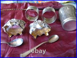 LOT EN ARGENT. 340grs. EN VERMEIL. LOUCHE A CERISES. POINCON CERES. 1819.1839
