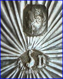 Les anneaux de Saturne! Sphère lapis lazuli, socle antique argent massif poinçon