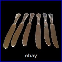 Lot 6 couteaux de table argent massif 800 poinçon couronne Allemagne XIXe/XXe Lot 6 couteaux de table argent massif 800 poinçon couronne Allemagne XIXe/XXe