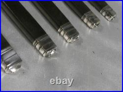 Lot Couteaux Lame Argent Massif Poinçon Vieillard Manche Ebene Silver Knife