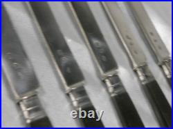 Lot Couteaux Lame Argent Massif Poinçon Vieillard Manche Ebene Silver Knife