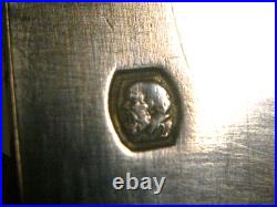 Lot Couteaux Lame Argent Massif Poinçon Vieillard Manche Ebene Silver Knife