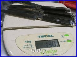 Lot Couteaux Lame Argent Massif Poinçon Vieillard Manche Ebene Silver Knife