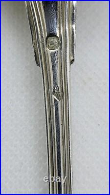 Lot De 9 Couverts En Argent Massif Poincon Minerve De 389 Grammes