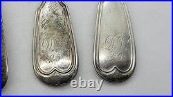 Lot De 9 Couverts En Argent Massif Poincon Minerve De 389 Grammes