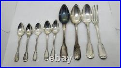 Lot De 9 Couverts En Argent Massif Poincon Minerve De 389 Grammes
