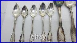 Lot De 9 Couverts En Argent Massif Poincon Minerve De 389 Grammes