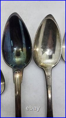 Lot De 9 Couverts En Argent Massif Poincon Minerve De 389 Grammes