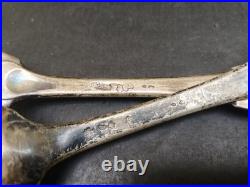 Lot couverts argent massif poincons Fermiers généraux 153 grammes