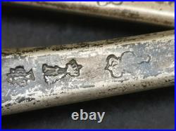 Lot couverts argent massif poincons Fermiers généraux 153 grammes