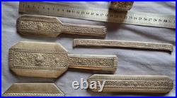 Lot d'argent massif Poinçons Cygne x6, 900 x3 800 x1 Asie Indo chine 780 Gr