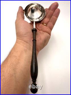 Louche à Punch en argent massif et bois tourné, poinçon Minerve époque XIXe