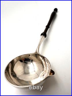 Louche à Punch en argent massif et bois tourné, poinçon Minerve époque XIXe