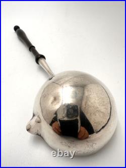 Louche à Punch en argent massif et bois tourné, poinçon Minerve époque XIXe