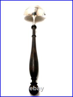 Louche à Punch en argent massif et bois tourné, poinçon Minerve époque XIXe