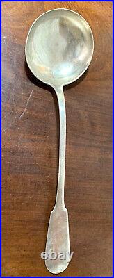 Louche argent massif monogramme DL, poinçon minerve 800, 165 grammes XIX°