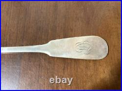 Louche argent massif monogramme DL, poinçon minerve 800, 165 grammes XIX°