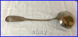 Louche argent massif monogramme DL, poinçon minerve 800, 165 grammes XIX°