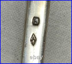 Louche argent massif monogramme DL, poinçon minerve 800, 165 grammes XIX°