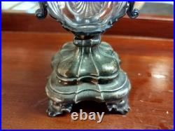 MOUTARDIER en ARGENT MASSIF et Cristal XIXe 19e Art Table Poincons 29VitB 05/03
