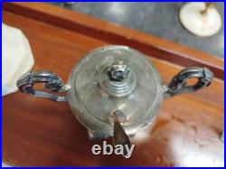MOUTARDIER en ARGENT MASSIF et Cristal XIXe 19e Art Table Poincons 29VitB 05/03