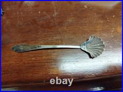 MOUTARDIER en ARGENT MASSIF et Cristal XIXe 19e Art Table Poincons 29VitB 05/03