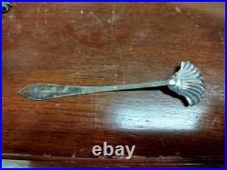 MOUTARDIER en ARGENT MASSIF et Cristal XIXe 19e Art Table Poincons 29VitB 05/03