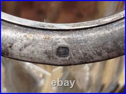 MOUTARDIER en ARGENT MASSIF et Cristal XIXe 19e Art Table Poincons 29VitB 05/03