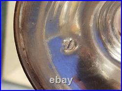 MOUTARDIER en ARGENT MASSIF et Cristal XIXe 19e Art Table Poincons 29VitB 05/03