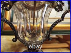 MOUTARDIER en ARGENT MASSIF et Cristal XIXe 19e Art Table Poincons 29VitB 05/03