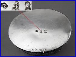 Magnfique boîte à thé en argent massif allemande poinçon HANAU GERMANY 19EME