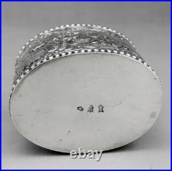 Magnfique boîte à thé en argent massif allemande poinçon HANAU GERMANY 19EME