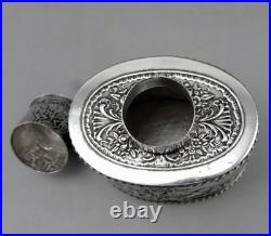 Magnfique boîte à thé en argent massif allemande poinçon HANAU GERMANY 19EME