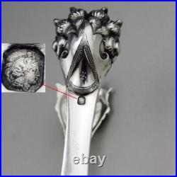 Magnifique Pince à sucre en argent massif poinçon minerve XIXe poids 71.6 G Magnifique Pince à sucre en argent massif poinçon minerve XIXe poids 71.6 G