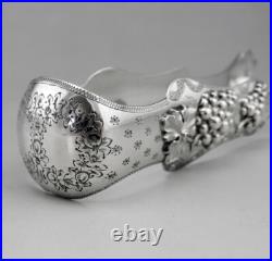 Magnifique Pince à sucre en argent massif poinçon minerve XIXe poids 71.6 G