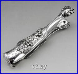Magnifique Pince à sucre en argent massif poinçon minerve XIXe poids 71.6 G